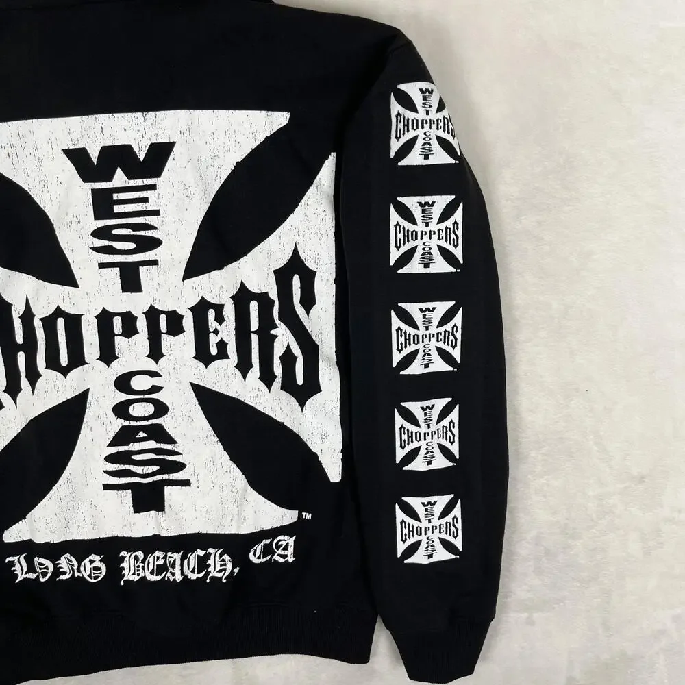 West Coast Choppers Hoodie Mens Small Pullover Sweatshirt Long Beach Graphic